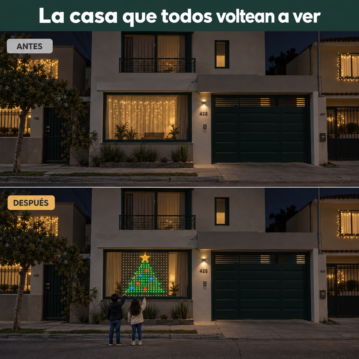 Luces Inteligentes de proyección Navidad.