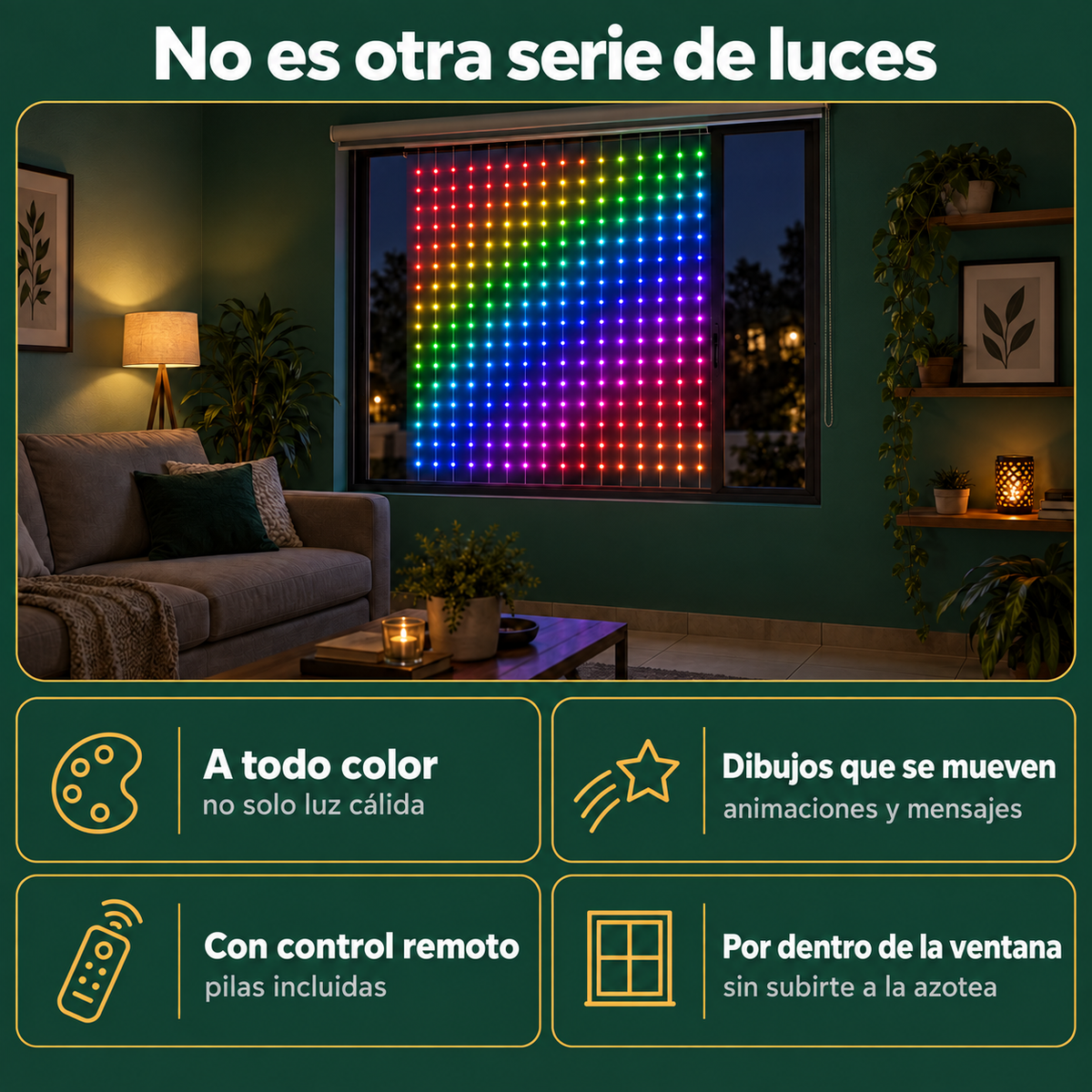 Luces Inteligentes de proyección Navidad.