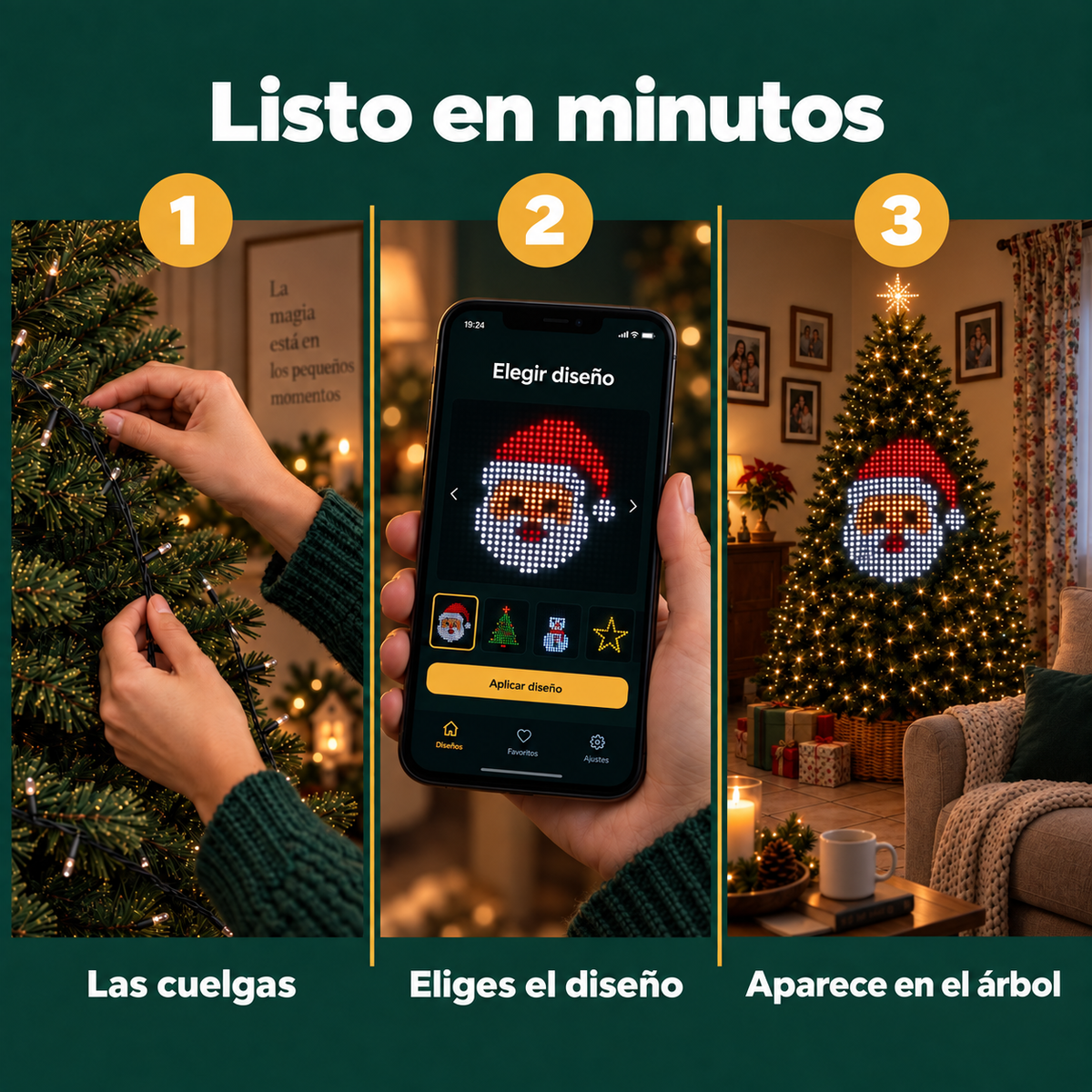 Luces Inteligentes para Árbol de Navidad